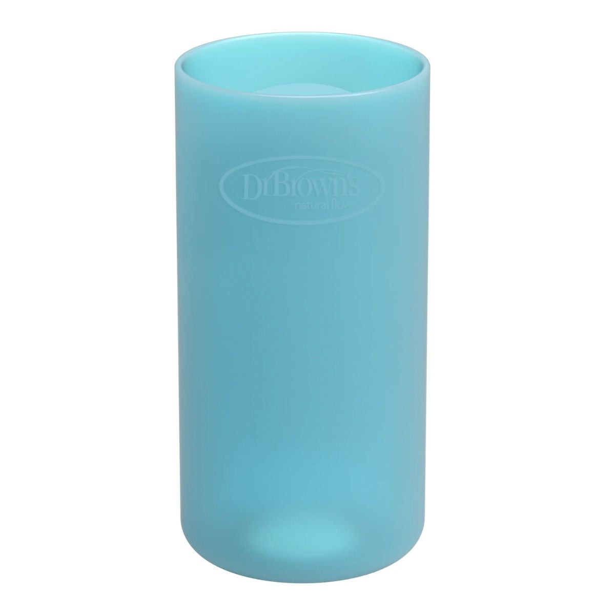 Dr. Brown’s Options+ Narrow Glass Bottle Silicone Sleeve Blue 8oz - Soft Easy-Grip Silicone