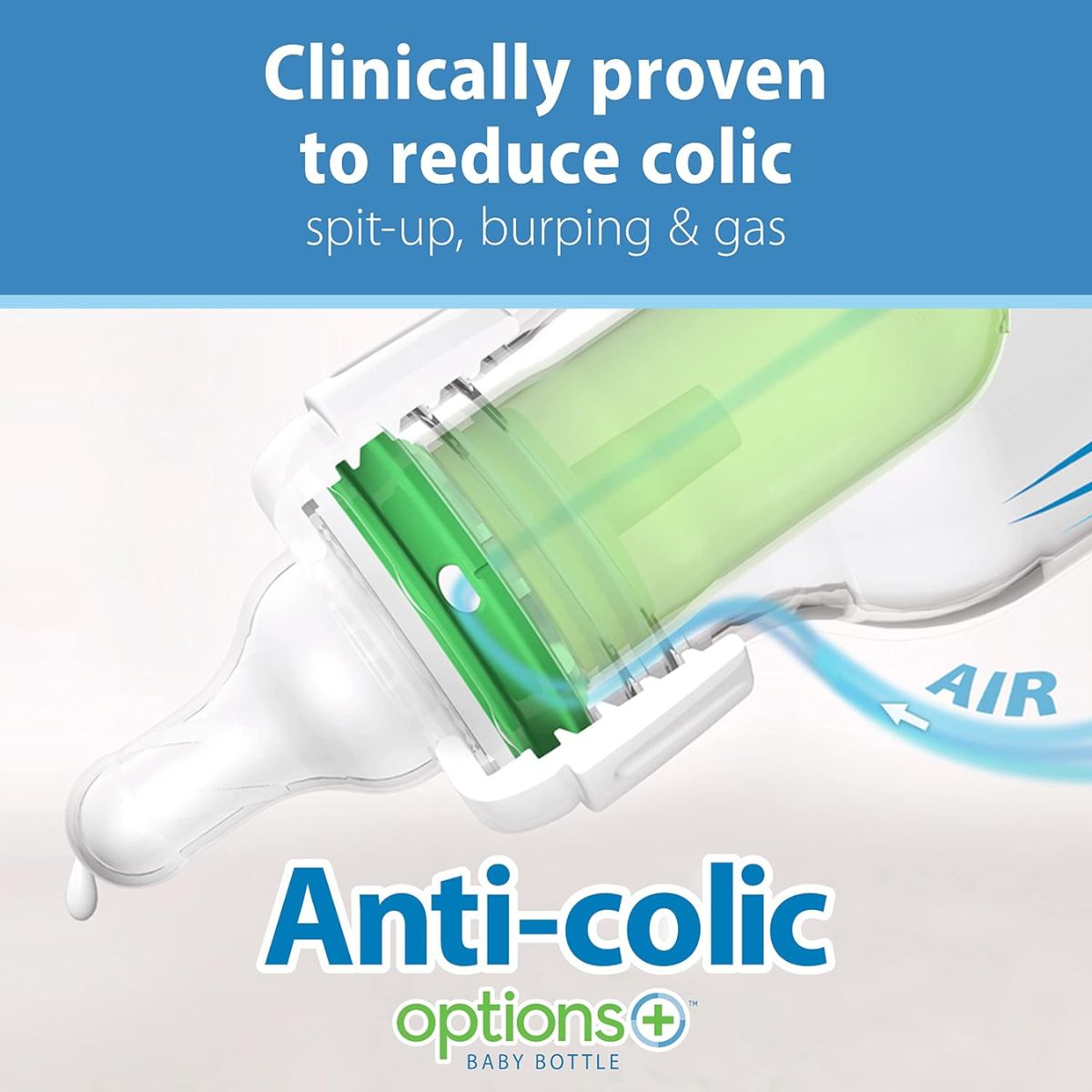 Dr. Brown’s Options+ Anti-Colic Newborn Narrow Baby Bottle Gift Set Pink - 0m+ - Clinically Proven Anti-Colic System