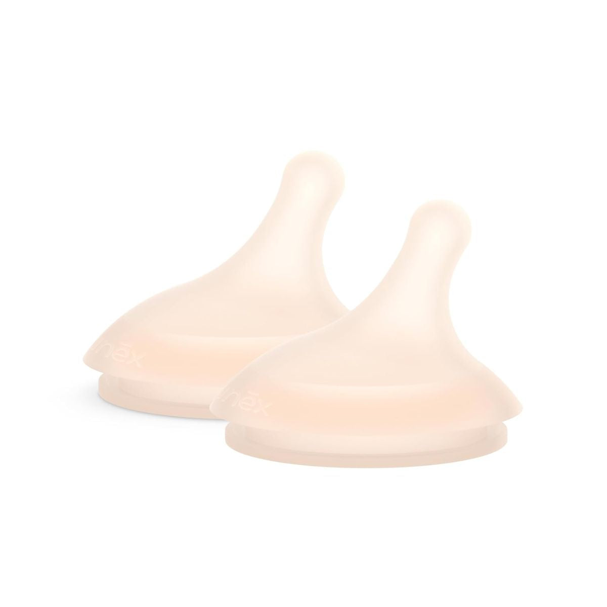 Suavinex Zero.Zero Asymmetrical Silicone Nipple Medium Flow 3M+ 2 Pack - Fair Tone - Supports Mixed Feeding and Comfort